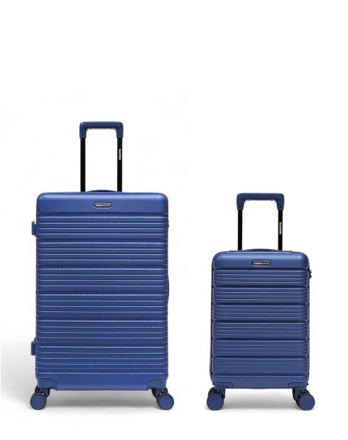 Set mit 2 großen Koffern und Kabine XS Lugano marine - 75x47,5x29 cm