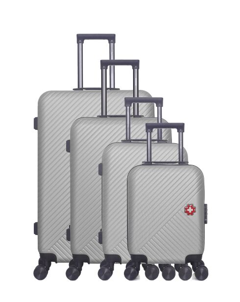 Set De 4 Valise SPIEZ gris - 75x47x29 cm