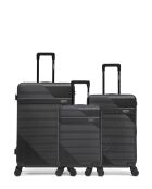 Lot De 3 Valises Grand Format, Weekend Et Cabine Wohlen noir - 75x47,5x29 cm