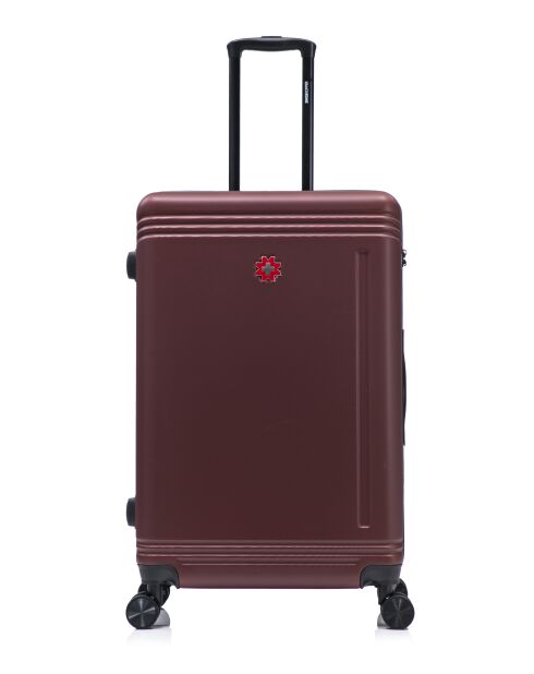 Set de 2 maletas grandes y cabina Gstaad burdeos - 75x49x29 cm