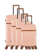 Set De 4 Valise Zermatt rose clair - 76,5x49x29 cm