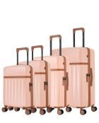 Set De 4 Valise Zermatt rose clair - 76,5x49x29 cm