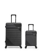 Set van 2 grote koffers en cabine XS Wohlen zwart - 75x47,5x29 cm