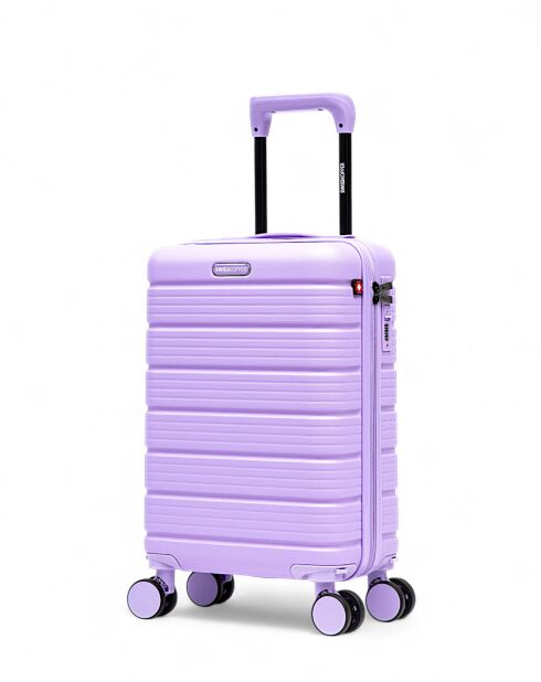 Set de 2 maletas de cabina y cabina XS Lugano moradas, 60 x 42,5 x 26 cm