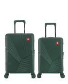 Set aus 2 Kabinen- und Kabinenkoffern XS Fribourg dunkelgrün - 60x42,5x26 cm
