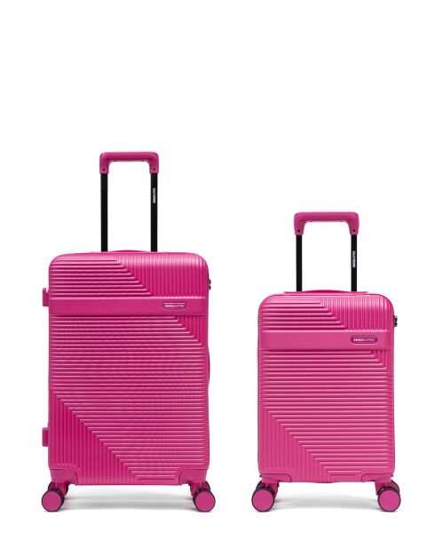Lot De 2 Valises Weekend Et Cabine XS Wohlen rose - 65x42,5x26 cm