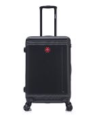 Lot De 2 Valises Weekend Et Cabine Gstaad noir - 66x43x26 cm