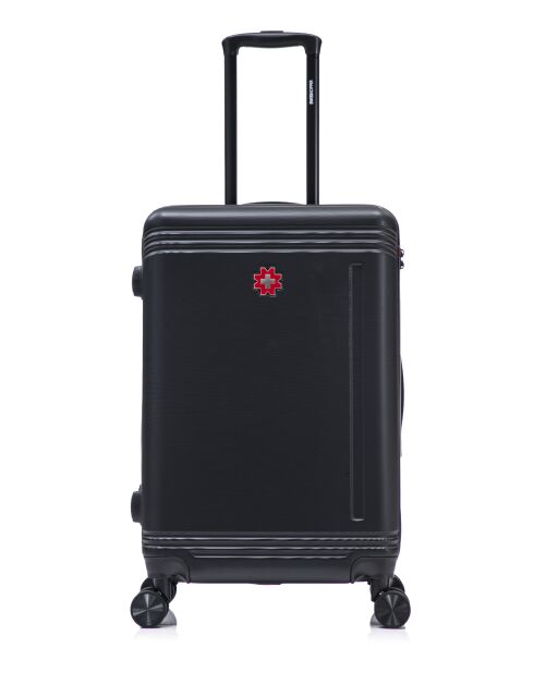 Lot De 2 Valises Weekend Et Cabine Gstaad noir - 66x43x26 cm