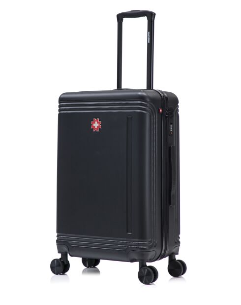 Lot De 2 Valises Weekend Et Cabine Gstaad noir - 66x43x26 cm
