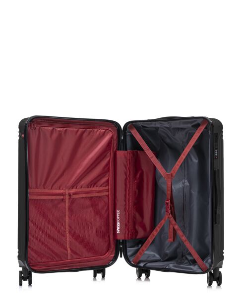Lot De 2 Valises Weekend Et Cabine Gstaad noir - 66x43x26 cm