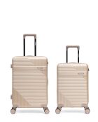 Set di 2 valigie da viaggio Wohlen beige - 65x42,5x26 cm