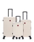 Set mit 3 großen Koffern, Weekend und Cabin Gstaad beige - 75x49x29 cm