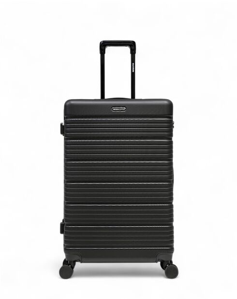 Lot De 3 Valises Grand Format, Weekend Et Cabine Lugano noir - 75x47,5x29 cm