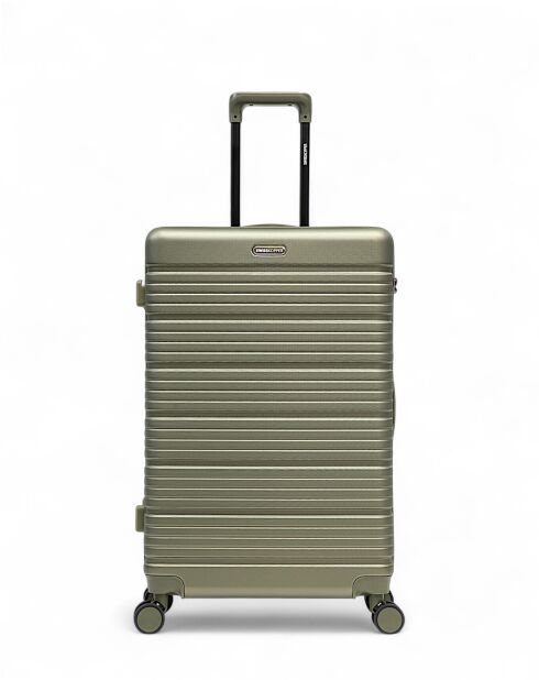 Set aus 2 großen Koffern und Kabine Lugano oliv - 75x47,5x29 cm