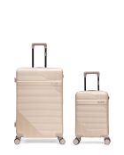 Set aus 2 großen Koffern und Kabine XS Wohlen beige - 75x47,5x29 cm