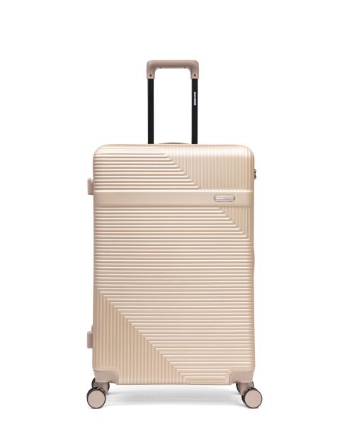 Set aus 2 großen Koffern und Kabine XS Wohlen beige - 75x47,5x29 cm