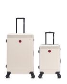Set de 2 maletas grandes y cabina Gstaad beige - 75x49x29 cm