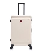 Set de 2 maletas grandes y cabina Gstaad beige - 75x49x29 cm