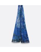 Stola Lili in cotone blu royal - 90x180 cm