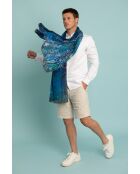 Stola Lili in cotone blu royal - 90x180 cm