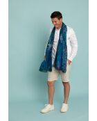 Stola Lili in cotone blu royal - 90x180 cm