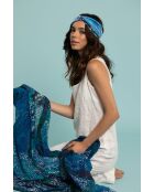 Stola Lili in cotone blu royal - 90x180 cm