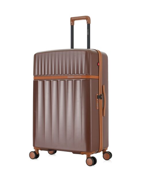 Set van 3 grote koffers, weekend en cabine XS Zermatt donkerbruin - 76,5x49x29 cm