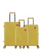 Set van 3 weekendkoffers, cabine en hut XS Fribourg miel - 65x42,5x26 cm
