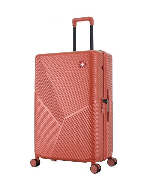 Set de 2 maletas grandes y cabina XS Fribourg terracotta, 75 x 47,5 x 29 cm