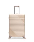 Set aus 3 großen Koffern, Kabine und Kabine XS Wohlen beige - 75x47,5x29 cm