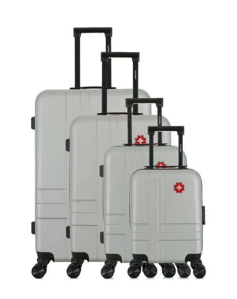 Set De 4 Valise USTER gris - 75x47x29 cm