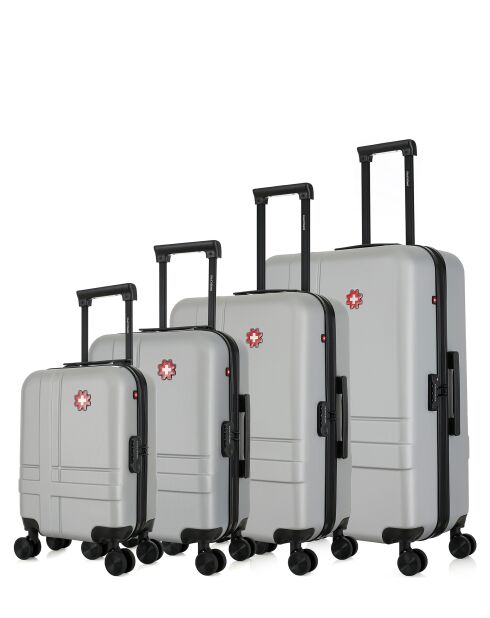Set De 4 Valise USTER gris - 75x47x29 cm