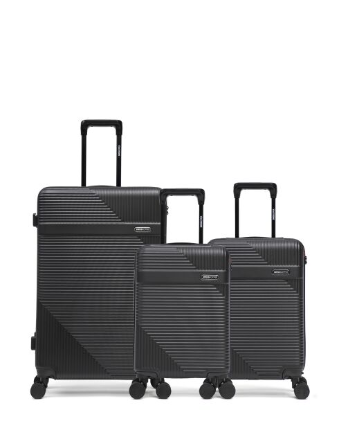 Set di 3 valigie grandi, Cabina e Cabina XS Wohlen nere - 75x47,5x29 cm