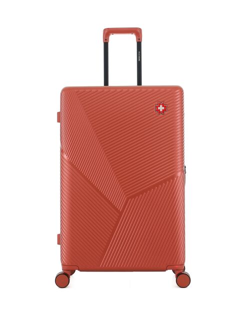 Set van 3 grote koffers, weekend en cabine XS Fribourg terracotta - 75x47,5x29 cm
