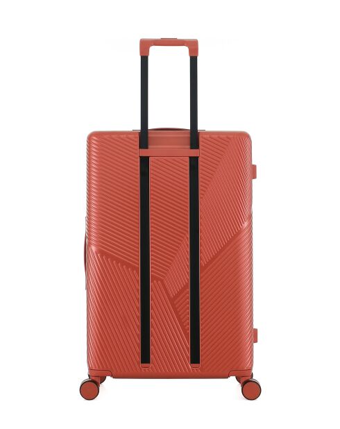 Set van 3 grote koffers, weekend en cabine XS Fribourg terracotta - 75x47,5x29 cm