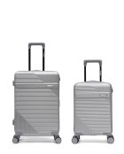 Set aus 2 Wochenend- und Kabinenkoffern XS Wohlen grau - 65x42,5x26 cm