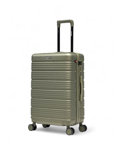 Set aus 2 Wochenend- und Kabinenkoffern XS Lugano oliv - 65x42,5x26 cm