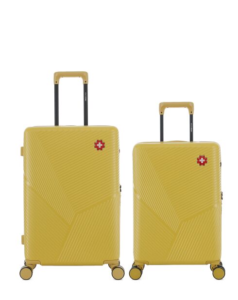 Set van 2 Fribourg Honey Weekend- en Cabinekoffers - 65x42,5x26 cm