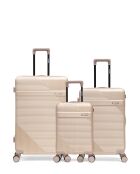 Set mit 3 großen Koffern, Weekend und Cabin XS Wohlen beige - 75x47,5x29 cm
