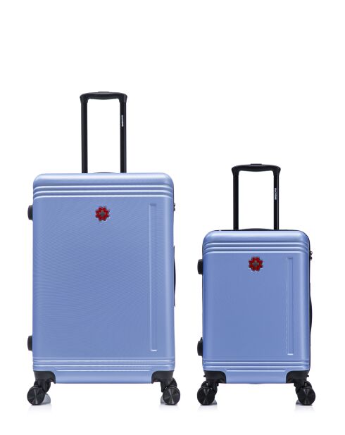 Set di 2 valigie grandi e cabina Gstaad blu - 75x49x29 cm