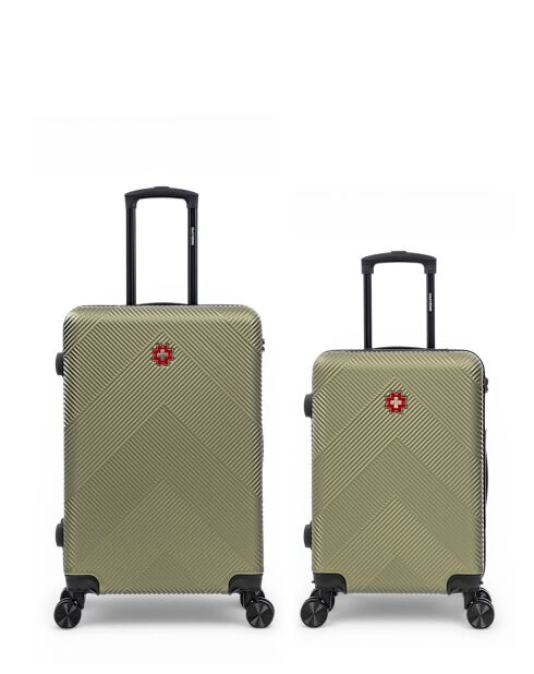 Olten Olten Olive Wochenend- und Kabinenkoffer, 67 x 44 x 27 cm, 2er-Set