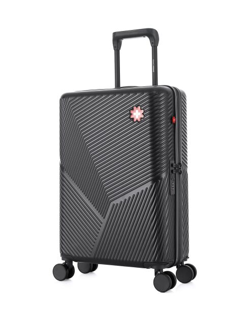 Set de 2 maletas de cabina y cabina XS Fribourg negras - 60x42,5x26 cm