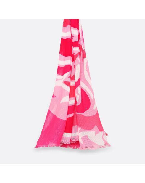 Etole en coton Octave rose framboise - 100x200 cm
