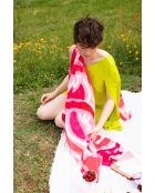 Stola Octave in cotone rosa lampone - 100x200 cm