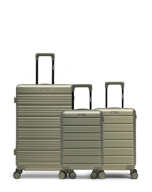 Set mit 3 großen Koffern, Cabin und Cabin XS Lugano oliv - 75x47,5x29 cm
