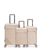 3er-Set Weekend-, Kabinen- und Kabinenkoffer XS Wohlen beige - 65x42,5x26 cm