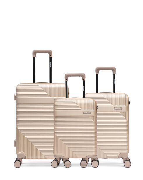 3er-Set Weekend-, Kabinen- und Kabinenkoffer XS Wohlen beige - 65x42,5x26 cm