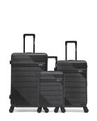 Set di 3 valigie grandi, Weekend e Cabin XS Wohlen nere - 75x47,5x29 cm