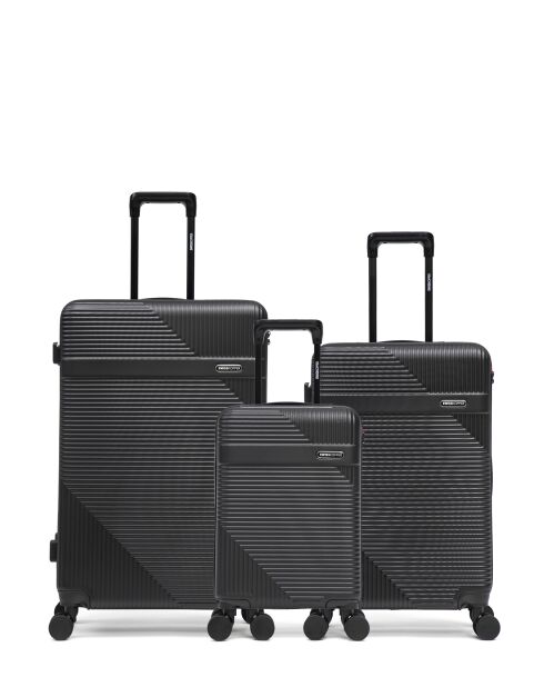 Set di 3 valigie grandi, Weekend e Cabin XS Wohlen nere - 75x47,5x29 cm
