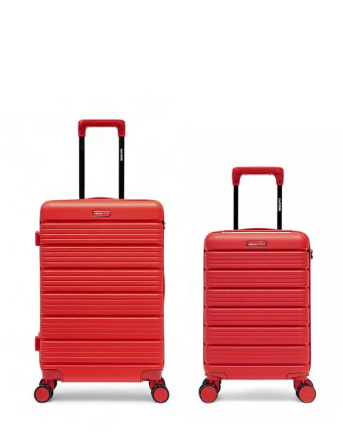 Set di 2 valigie da viaggio XS Lugano rosse - 65x42,5x26 cm